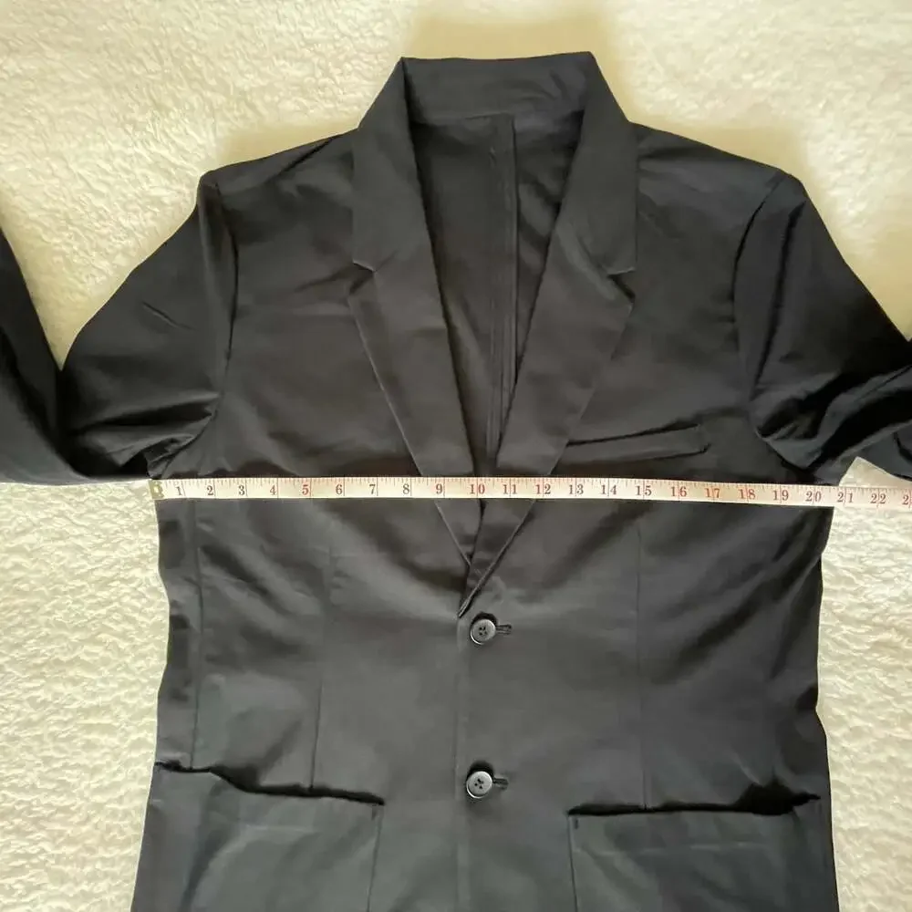 NWT Quince Mens M Performance Stretch Technical Blazer True Black Unstructured